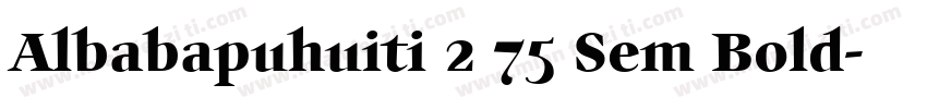 Albabapuhuiti 2 75 Sem Bold字体转换